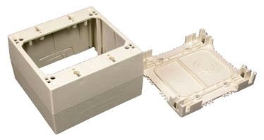 ydmページ二つ口配送2/2 コンガ小とスタンド Wiremold 2344-2-WH Non-Metallic White 2-Gang 2-3/4D Device Box