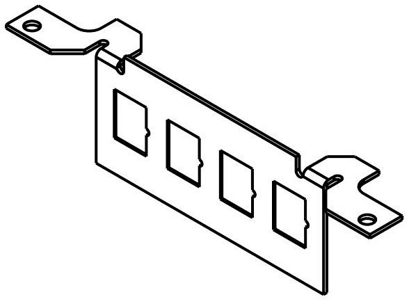 Walker DTB-2-4TKO Data Bracket W/4 Rj Ko | Gordon Electric Supply, Inc.