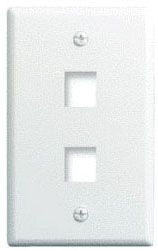 ON-Q WP3402-WH 1-Gang 2-Port Wallplate White