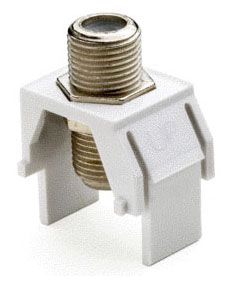 ON-Q WP3479-WH Non-Recessed Nickel F-Connector White