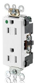 Leviton 16262-SGW White Duplex Receptacle N5-15R | Gordon Electric ...