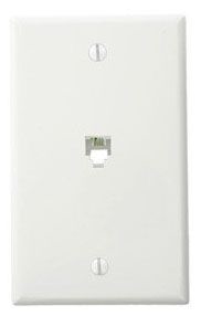 LEVITON 40249-W : WHITE 4TERM FLUSH MOUNT JACK | Gordon Electric 