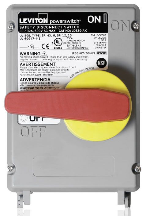 Leviton LDS30-AX 30A Non-Fused Disconnect Switch | Gordon Electric