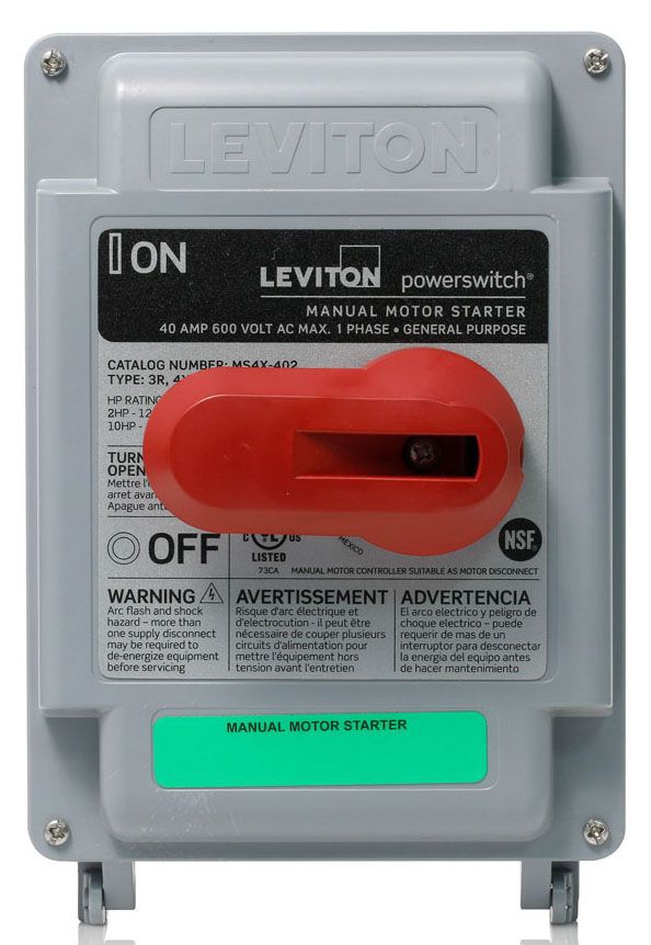 LEVITON MS4X-402 : 2 PORT 40A MTR STR SWITCH | Gordon Electric Supply, Inc.