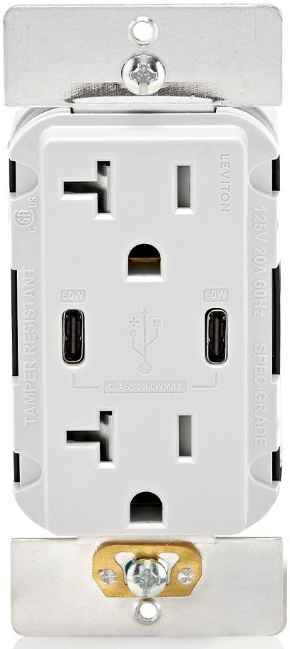 Leviton PFUS2-BN - Caja emergente de suelo con doble tipo A, cargador USB de 3.6 Leviton PFUS2-BN - Caja emergente de suelo con doble tipo A, cargador USB de 3.6