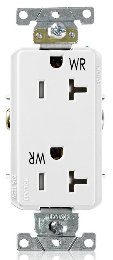 Leviton WTD20-W 20A 125V Weather Resistant Tamper-Resistant Decora