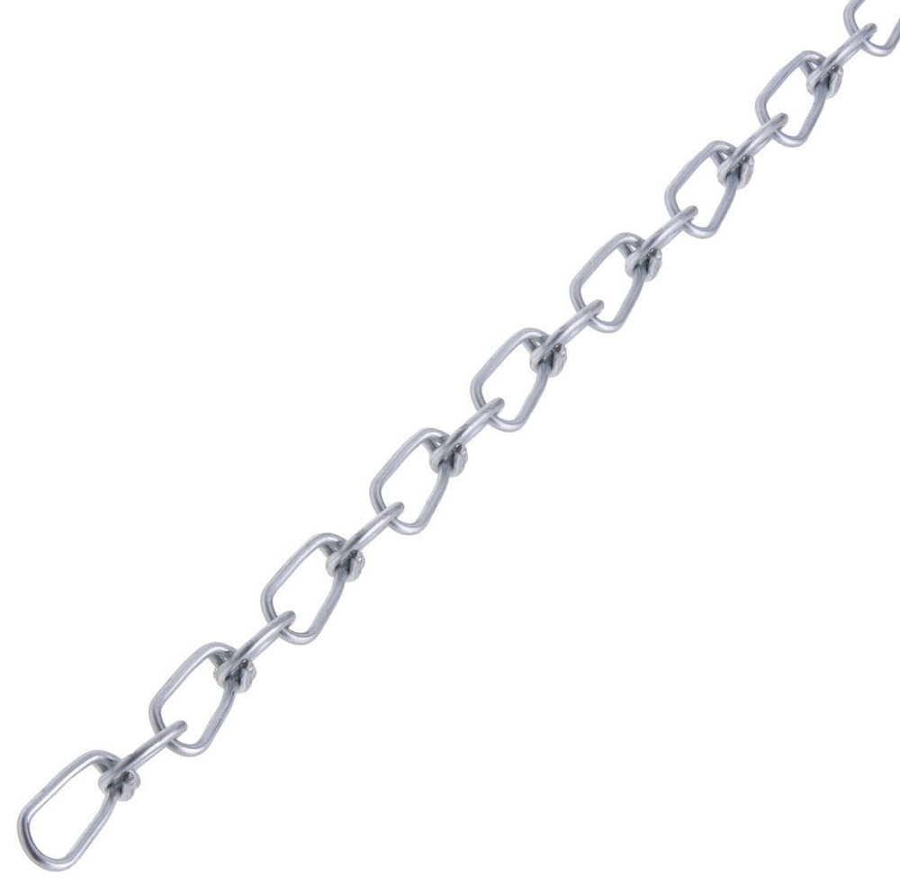 Three Loop Chain Metallics SDLC3 No.3 Double Loop Chain Stainless Steel - 100Ft Box ...