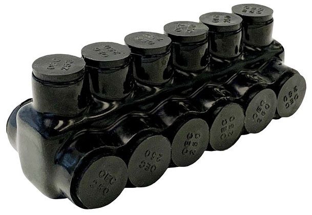 Morris Products 97656 Black Insulated Multi-Cable Connector - Dual