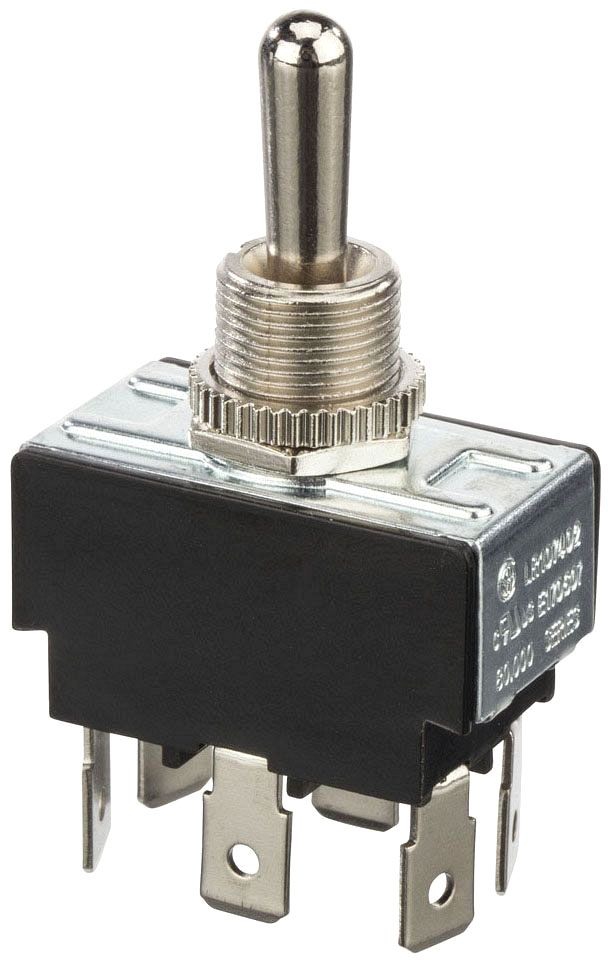 NSI 78100TQ Toggle Switch Bat Handle On/Off/On Dpdt .250