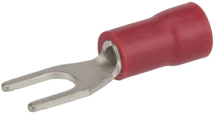 NSI S22-6V-P 22-18 Awg Vinyl Insualted Spade Terminal #6 Stud, 100