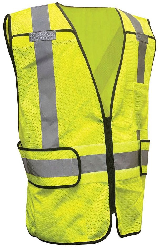 NSI SV-600-UCX Safety Vest, 5Pt Break Away, Xback Reflective w/2