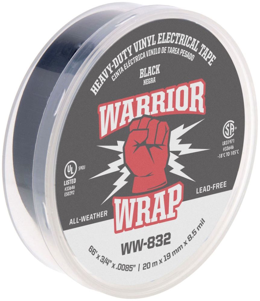 NSI WW-832 Warrior Wrap 8.5Mil Premium Vinyl Electrical Tape