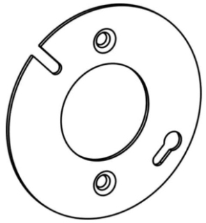 3RC-PO 3-1/2" Round Cover For Pwr Outlet 1.6" Dia