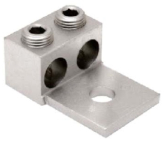 FT2L-300/800 Feed Thru Lugs, Double Barrel 1-Hole, Al #300-#800