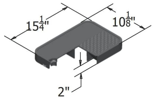 Oldcastle 14194017 1419 T Cover Black Blank