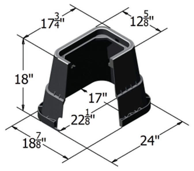 Oldcastle 15201008 1520-18 Blk-Grn-COMMUNICATIONS 0 MsHl EzLck T Cover-419 Unit-PLC