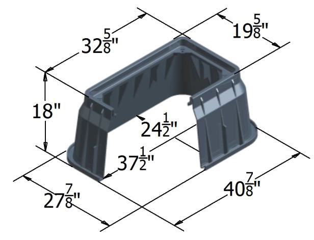 Oldcastle 17301229 1730-18 Black-ELECTRIC-HBlt 0 MsHl T