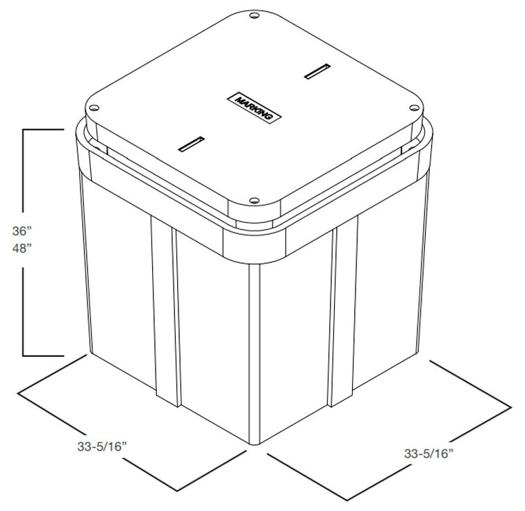 Oldcastle 36361470 Unit, PC3636-36, T15 - Marking Plate Req