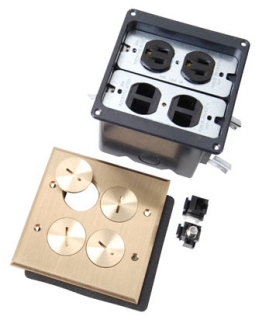 P S Fb2 Tr Drks4 B Floor Box 2 Gang Duplex Receptacle Low