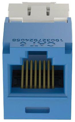 Panduit CJ688TGBU-24 Mini-Com Module, Cat 6, Utp, 8 Pos 8 Wir