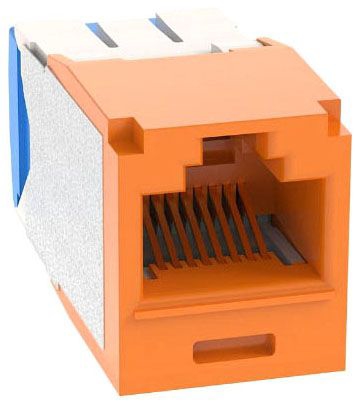 Panduit CJ6X88TGOR-24 Mini-Com Module, Cat 6A, Utp, 8 Pos 8 Wi
