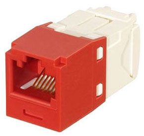Panduit CJK688TGRD Mini-Com Keyed Module, Cat 6, Utp, 8 Pos