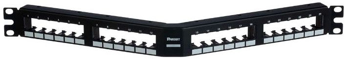 Panduit CPPA24FM6BL Mini Com 24 Port Modular Flush Mount Ang | Gordon ...