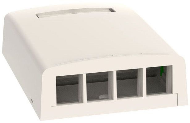 Panduit NK4BXWH-AY NetKey 4-Port Surface Mount Box, White | Gordon ...