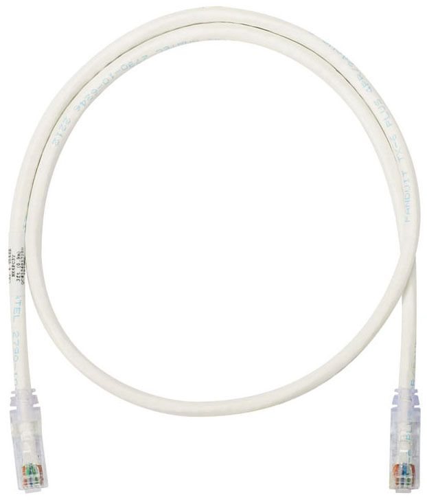Panduit NK6APC3M Netkey Cat6A Patch Cord, Cm/Lszh, Off White