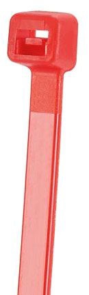 Stronghold Cable Tie, 11.81L (300mm).19W (4.8mm), 50 lbs (222N),Nylon, Red