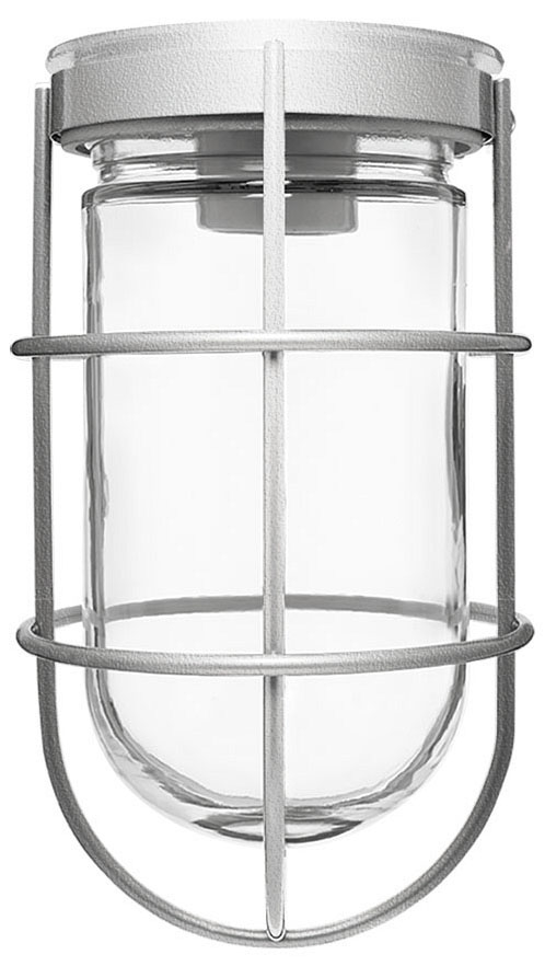 RAB Lighting Vaporproof Glass Globe Fixture With Guard - Wall Mount, 150W, Black