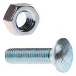 Acorn CB382J 3/8-16 X 2 Carriage Bolt W/Nuts Zinc In Ja