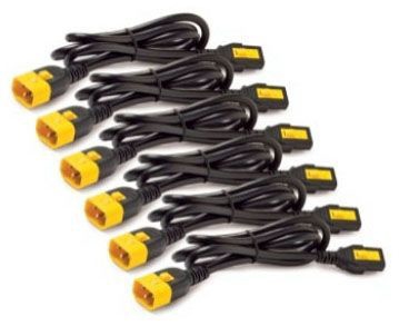 APC AP8706S-NAX457 Power Cord Kit (6 ea), C15 to Locking C14, 1.8m