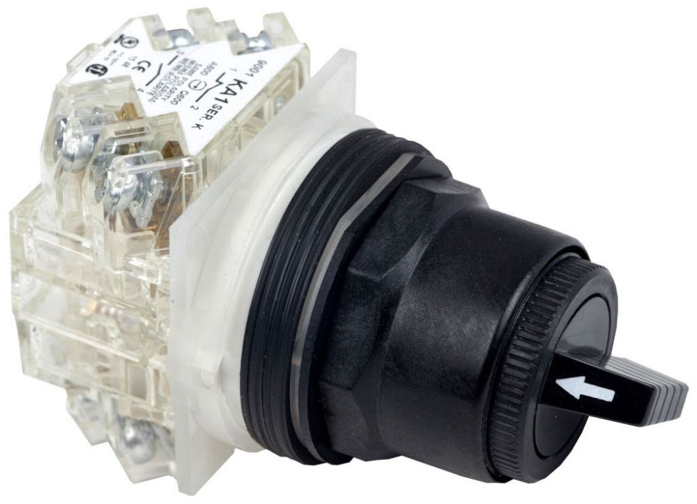 Square D 9001SKS11BH2 Selector Switch 600VAC 10A 30mm Sk