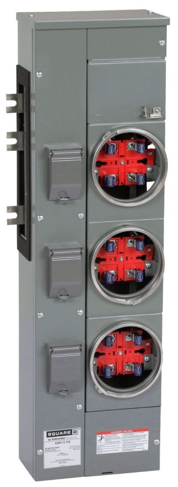 Square D EZM113125 Meter EZM Branch Ring 125A QO 3-Position