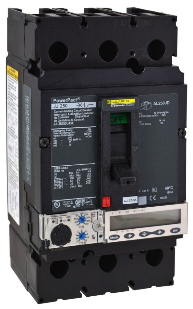 Square D JJL36250U43X Molded Case Circuit Breaker 600V 250A