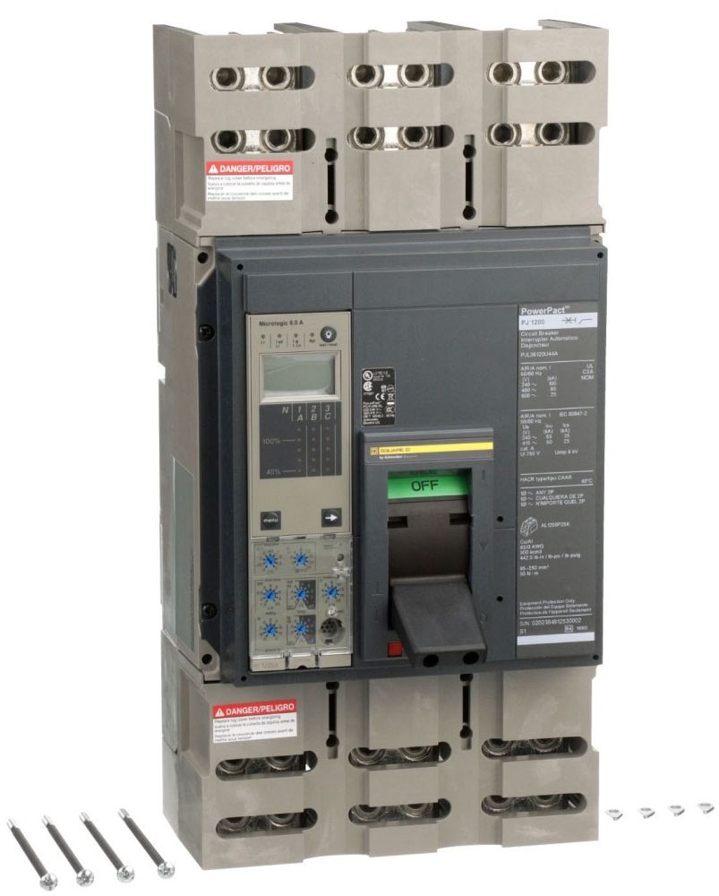 Square D PJL36120U44A Molded Case Circuit Breaker 600V 1200A