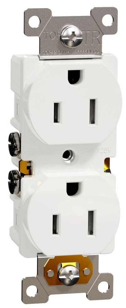 Square Receptacles Square D SQR42101WH 15A Receptacle | Gordon Electric Supply, Inc.