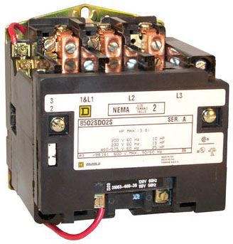 Square D 8502SDO1V02S Contactor 600VAC 45Amp Nema +Options