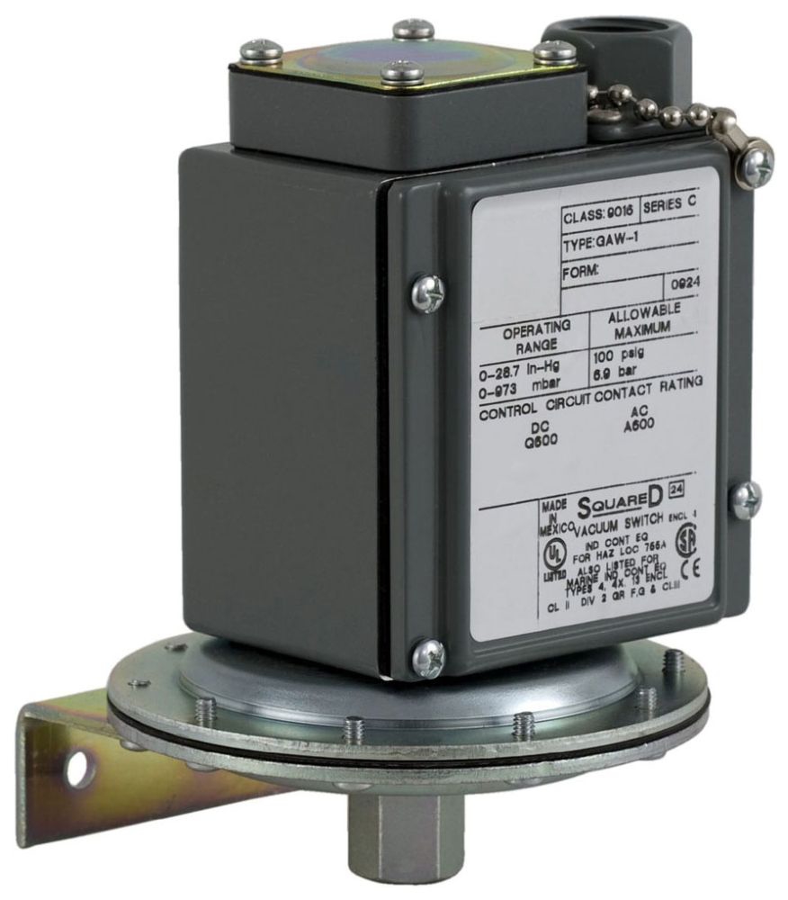 Telemecanique 9016GAW21 Vacuum Switch 480Vac 10 Amp G +Options