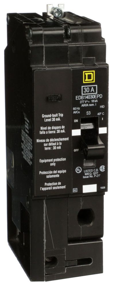 SQUARE D EDB14030EPDBA : MINIATURE CIRCUIT BREAKER 277V 30A | Gordon ...