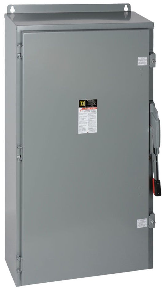 Square D H365NAWK Switch,Fusible 600V 400A 3-Pole Nema12/Neutral