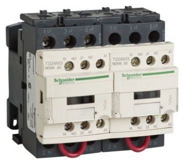 Square D T02AN23G7 TeSys Nema Sz00 Reversing Contactor 3-Pole 120