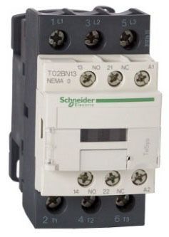 Square D T02BN13B7 TeSys Nema Sz0 Contactor 3-Pole 24 VAC