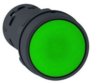 Square D XB7NA35 Pushbutton - Spring Return, Green - No+Nc