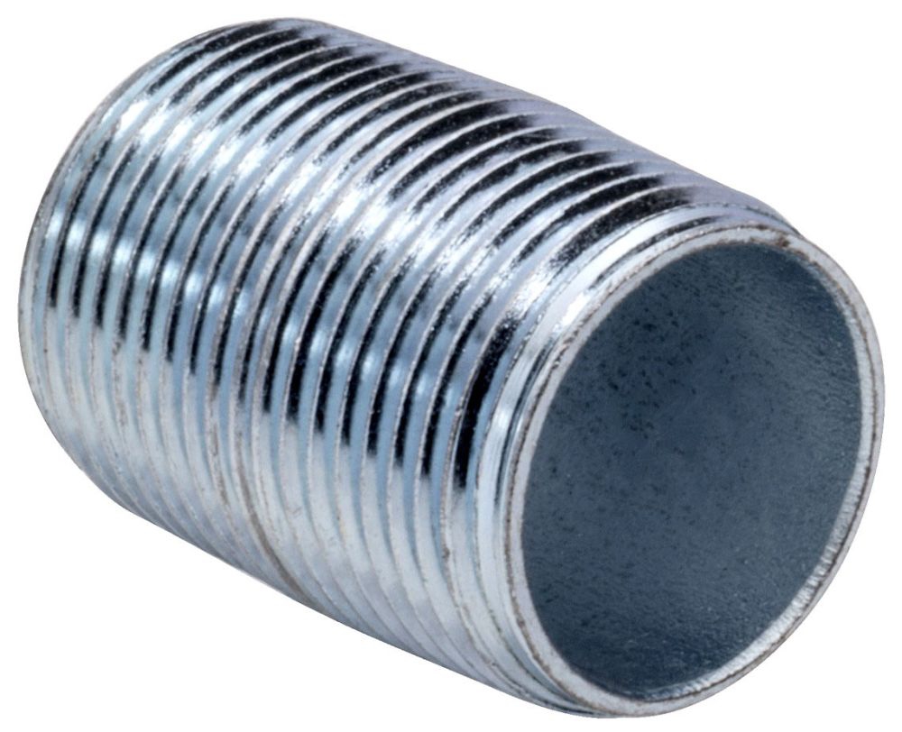 Raccordo Tubo In Acciaio Nero 3/4 Nippolo Chiuso NPT - Lotto Da 10 Pezzi