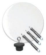 Garvin Industries 5 Inch White Ceiling Blank-Up Covers - 1/4 Inch Tapered Edge