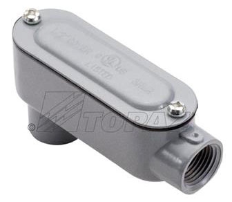 TayMac RLB350 Threaded LB Conduit Body 3 1/2-Inch Stamped Steel Cover Die Cast Aluminum TayMac RLB350 Threaded LB Conduit Body 3 1/2-Inch Stamped Steel Cover Die Cast Aluminum