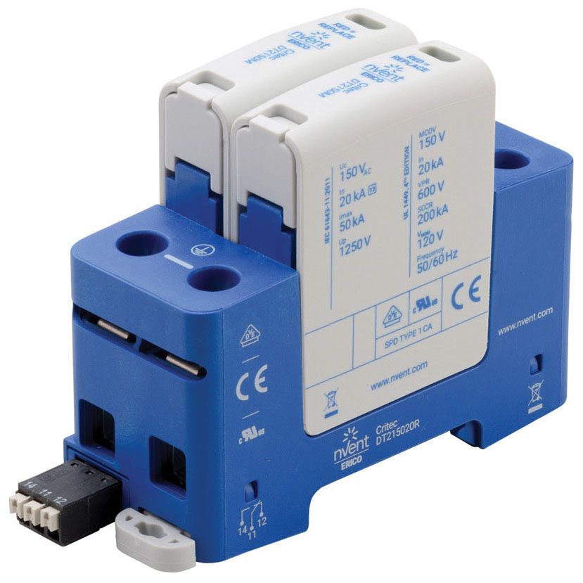 Erico EDT255020R Edt2 Enhanced Din Rail Surge Protection Class Ii 2+0 ...